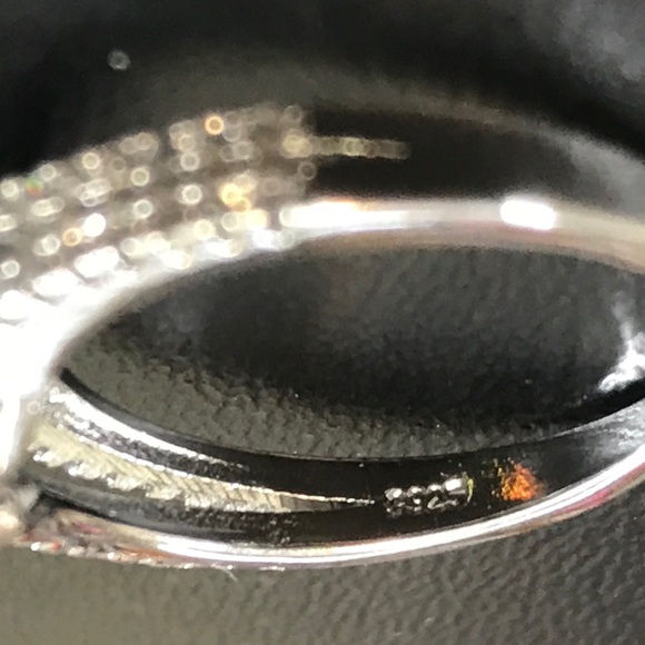 Sterling Silver Lab Diamond Engagement Ring - Picture 9 of 10